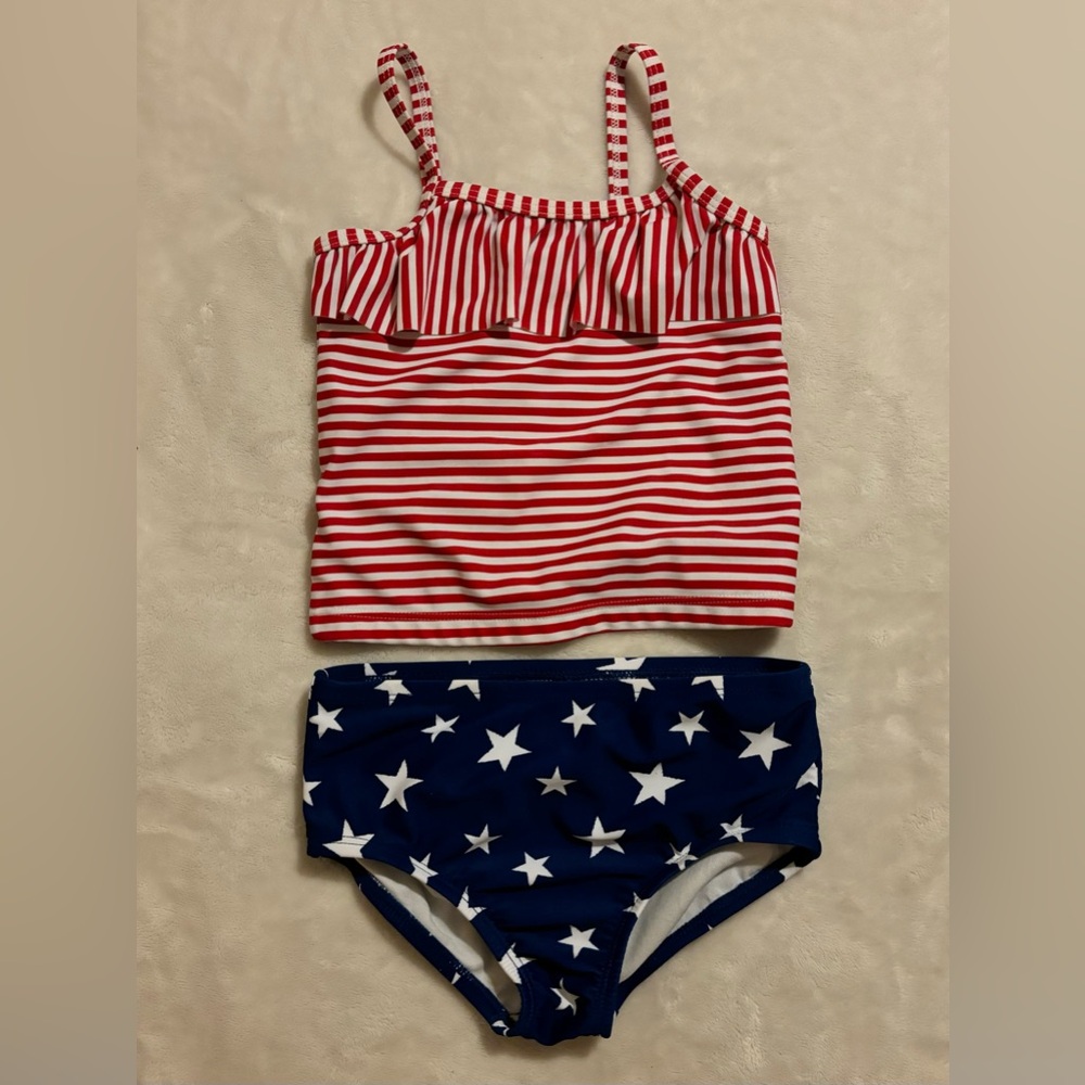 OshKosh B’gosh Girls Stars and Stripes Tankini Size 24 Months